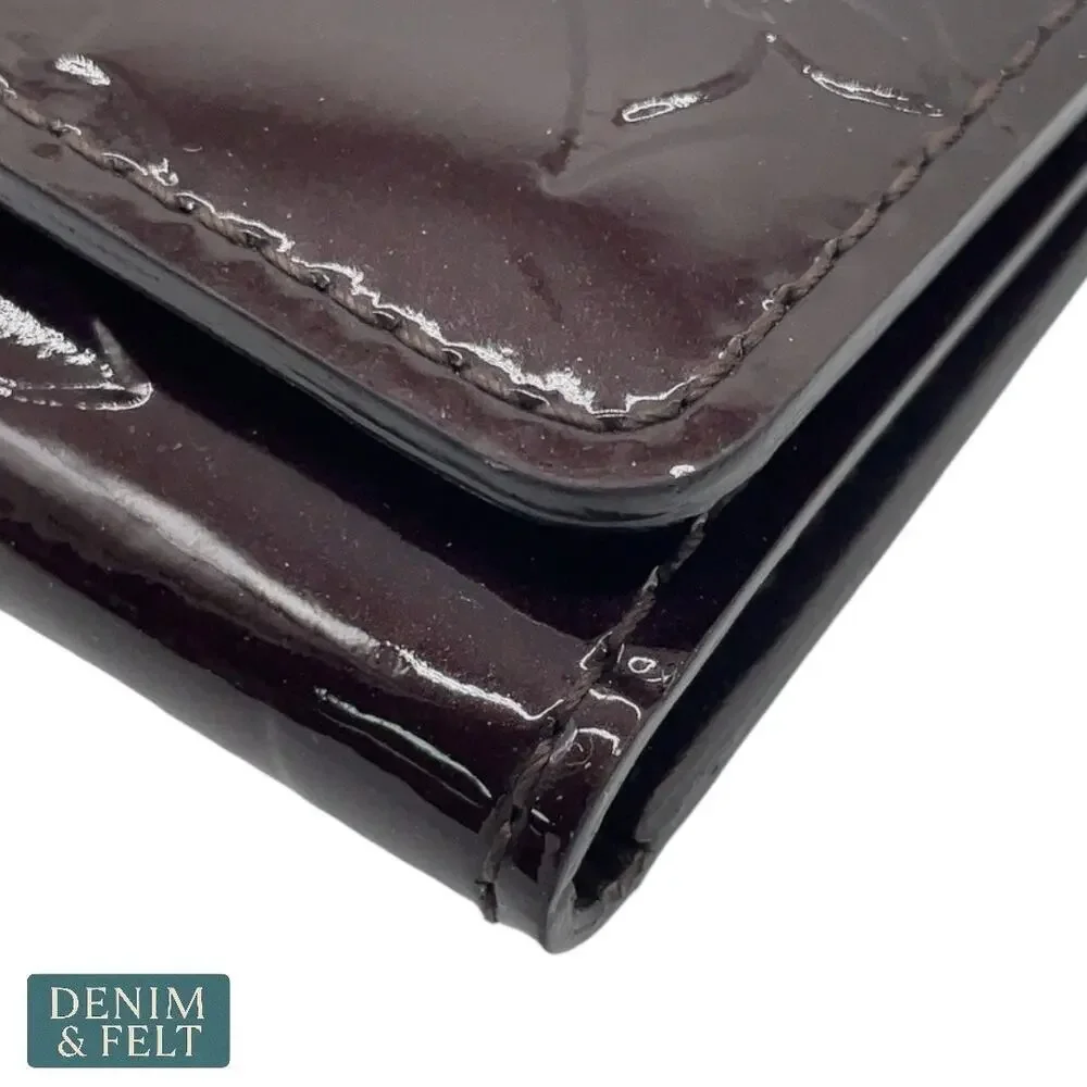 Louis Vuitton Vernis 4 Key Holder Amarante Monogram‎ Patent Leather Wallet